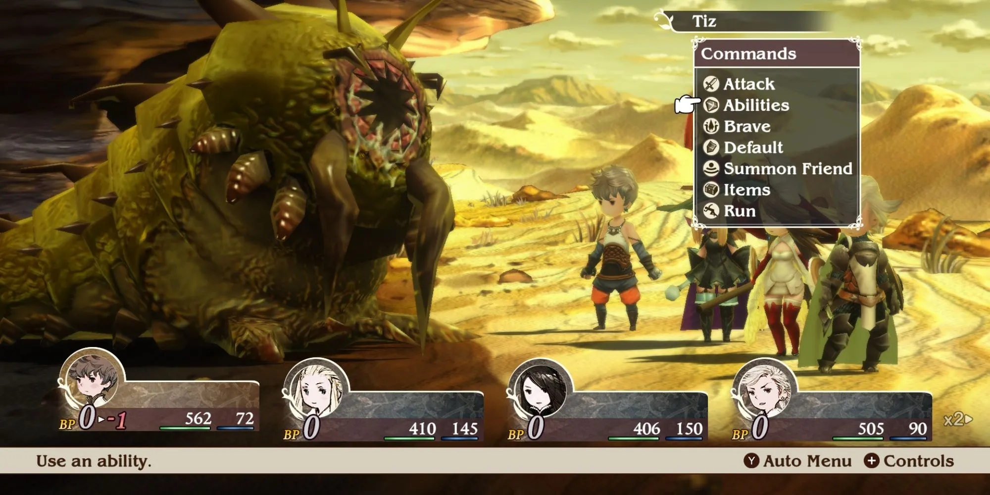 Cảnh chiến đấu trong Bravely Default Flying Fairy HD Remaster