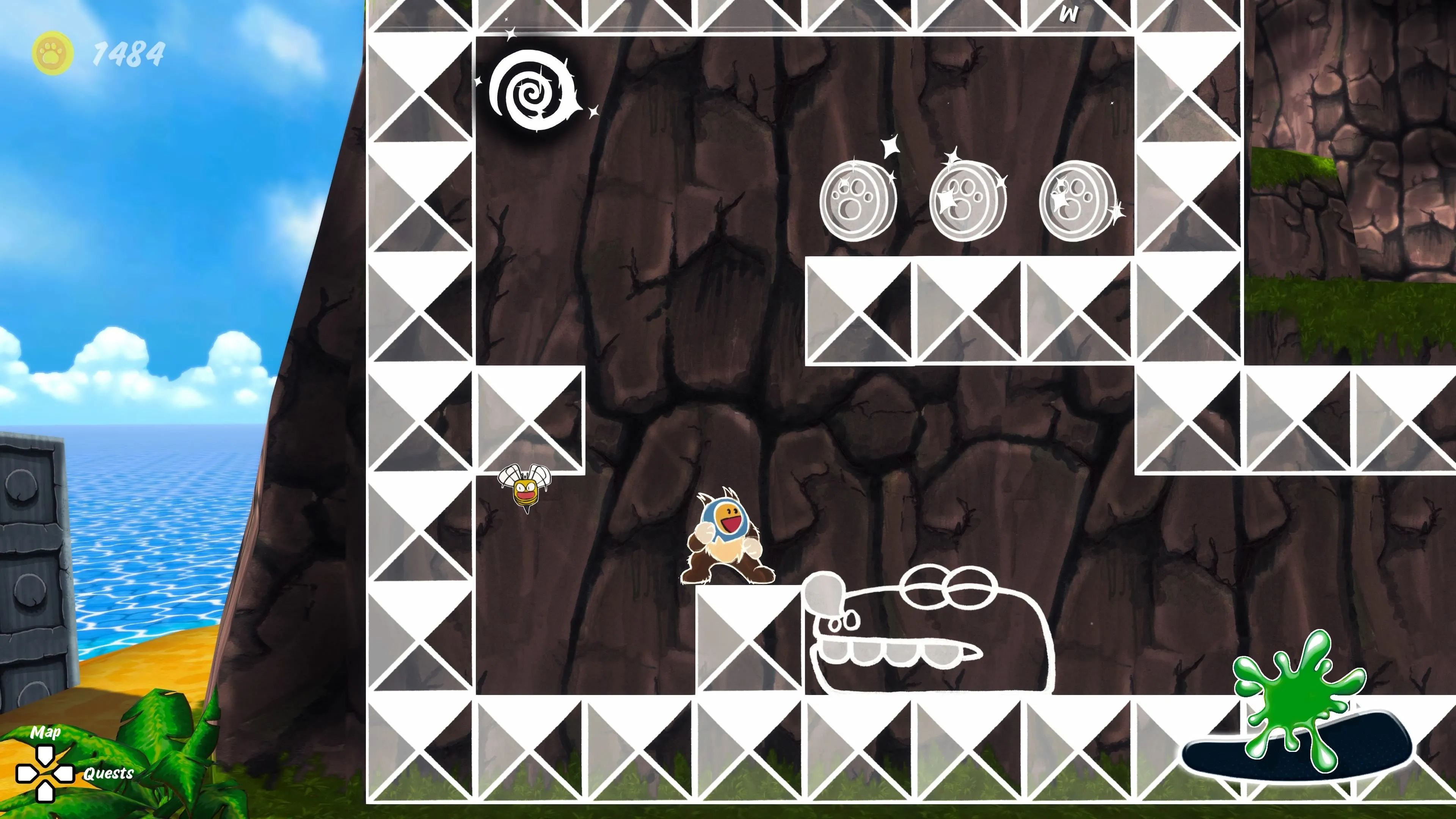 Cảnh gameplay 2D trong Ruffy And The Riverside