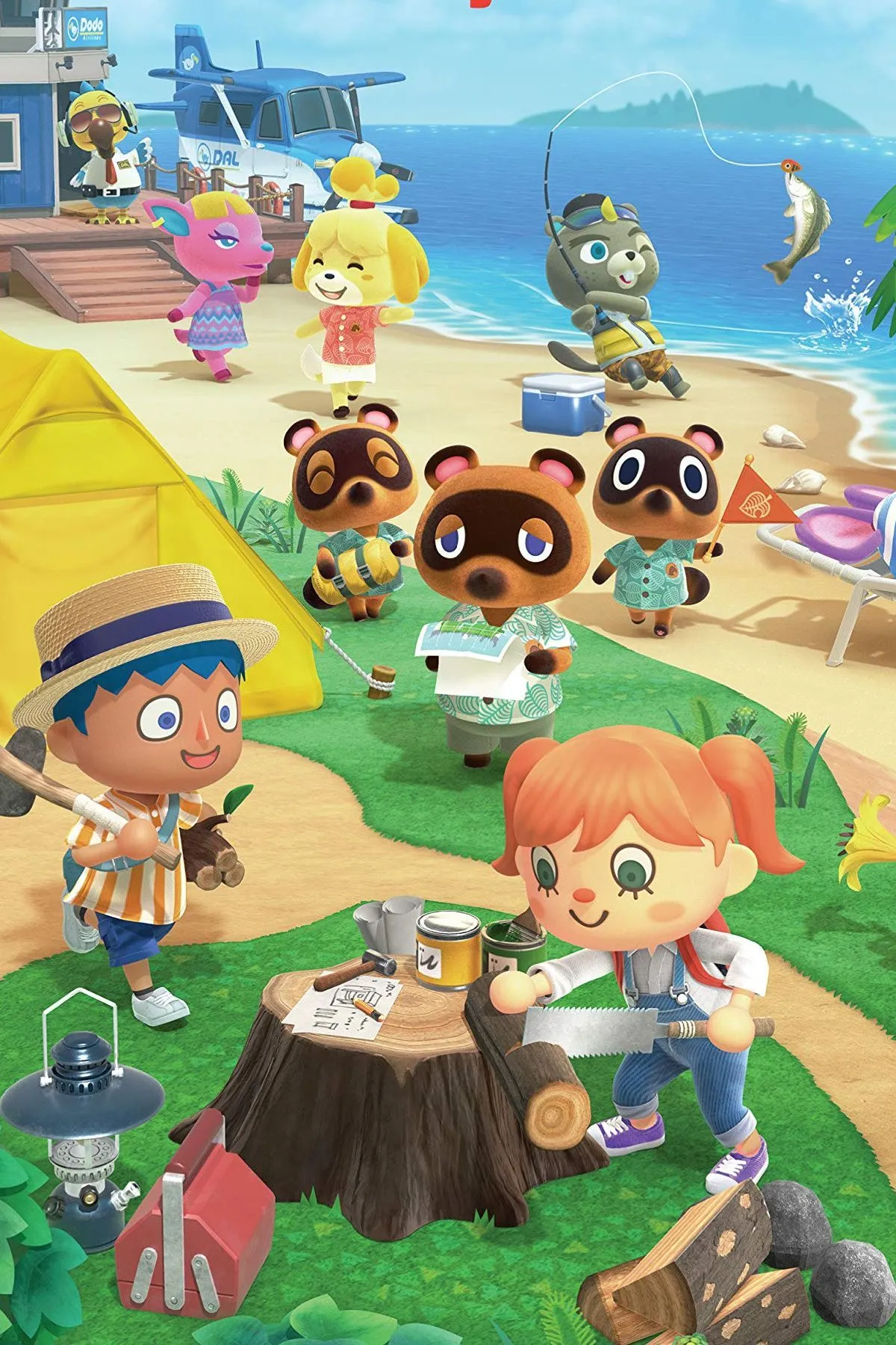 Cảnh quan hòn đảo tươi đẹp và sống động trong Animal Crossing: New Horizons.