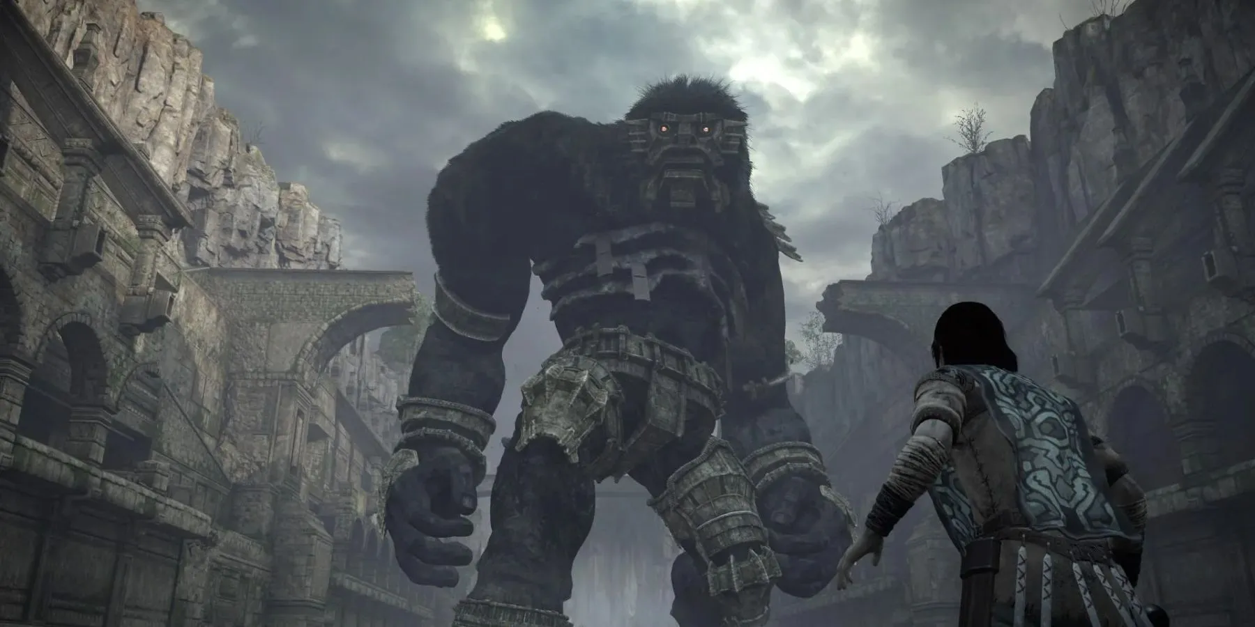 Chi tiết Colossus Argus trong Shadow of the Colossus, thể hiện sự đồ sộ và kỳ vĩ