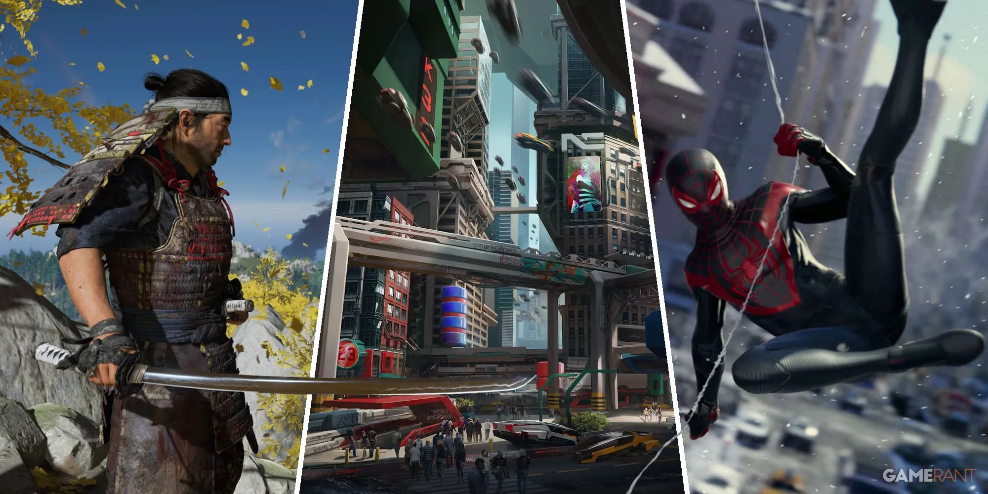 Ghost of Tsushima và Cyberpunk 2077, những game thế giới mở ấn tượng trên PS5