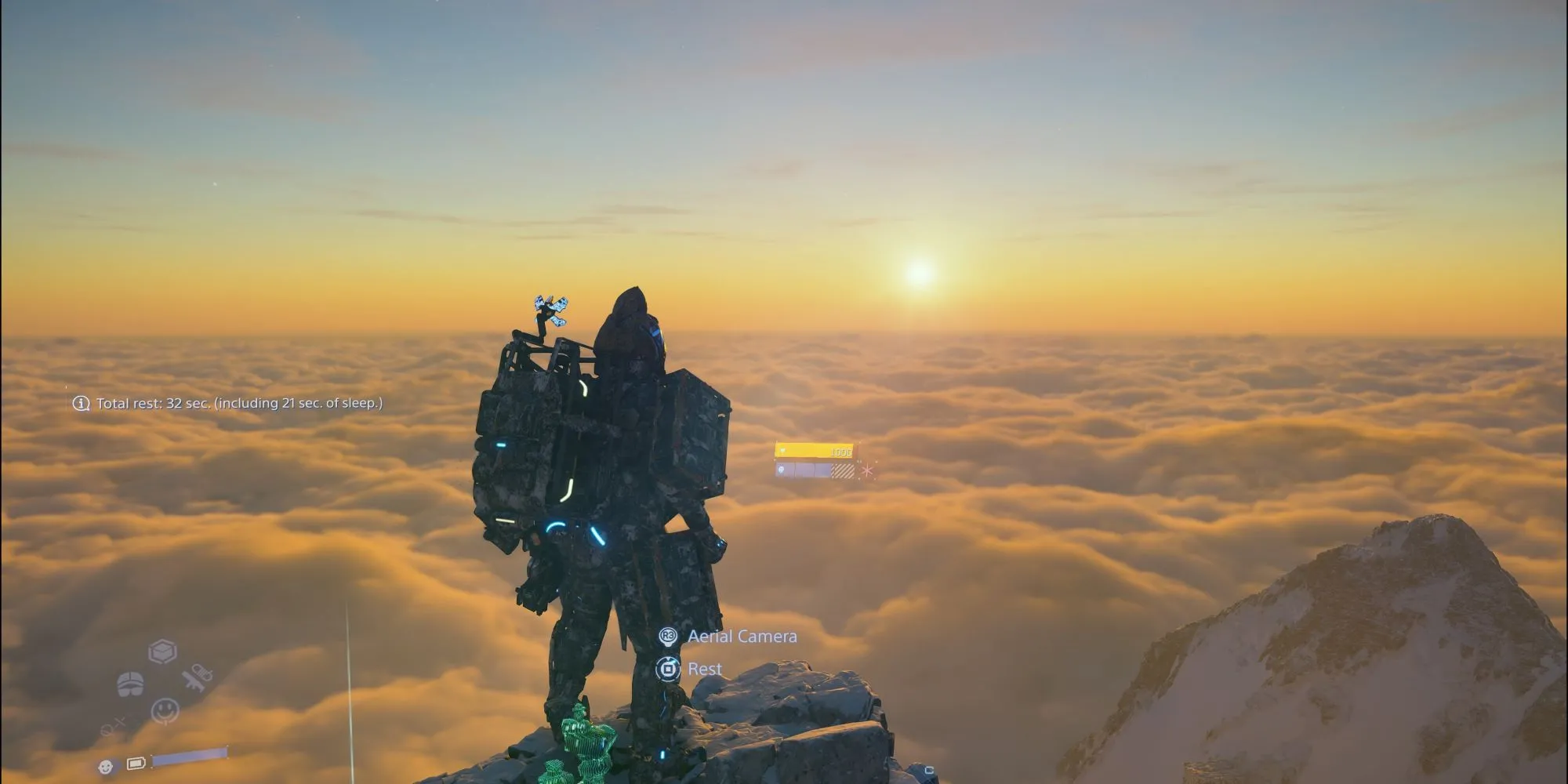 Giao diện màn hình hiển thị tính năng du hành nhanh của tàu DHV Magellan trong Death Stranding 2.
