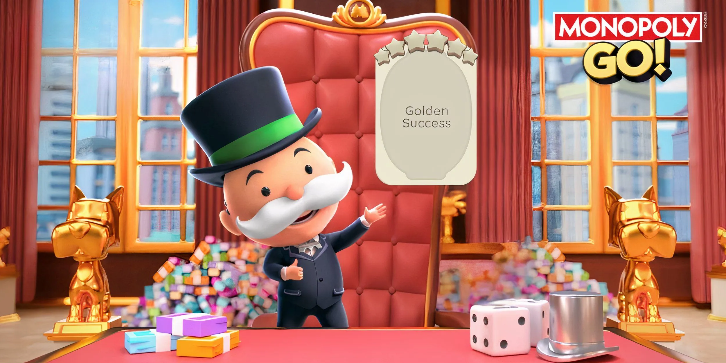 Gói sticker đỏ Monopoly GO và các sticker 6 sao quý hiếm