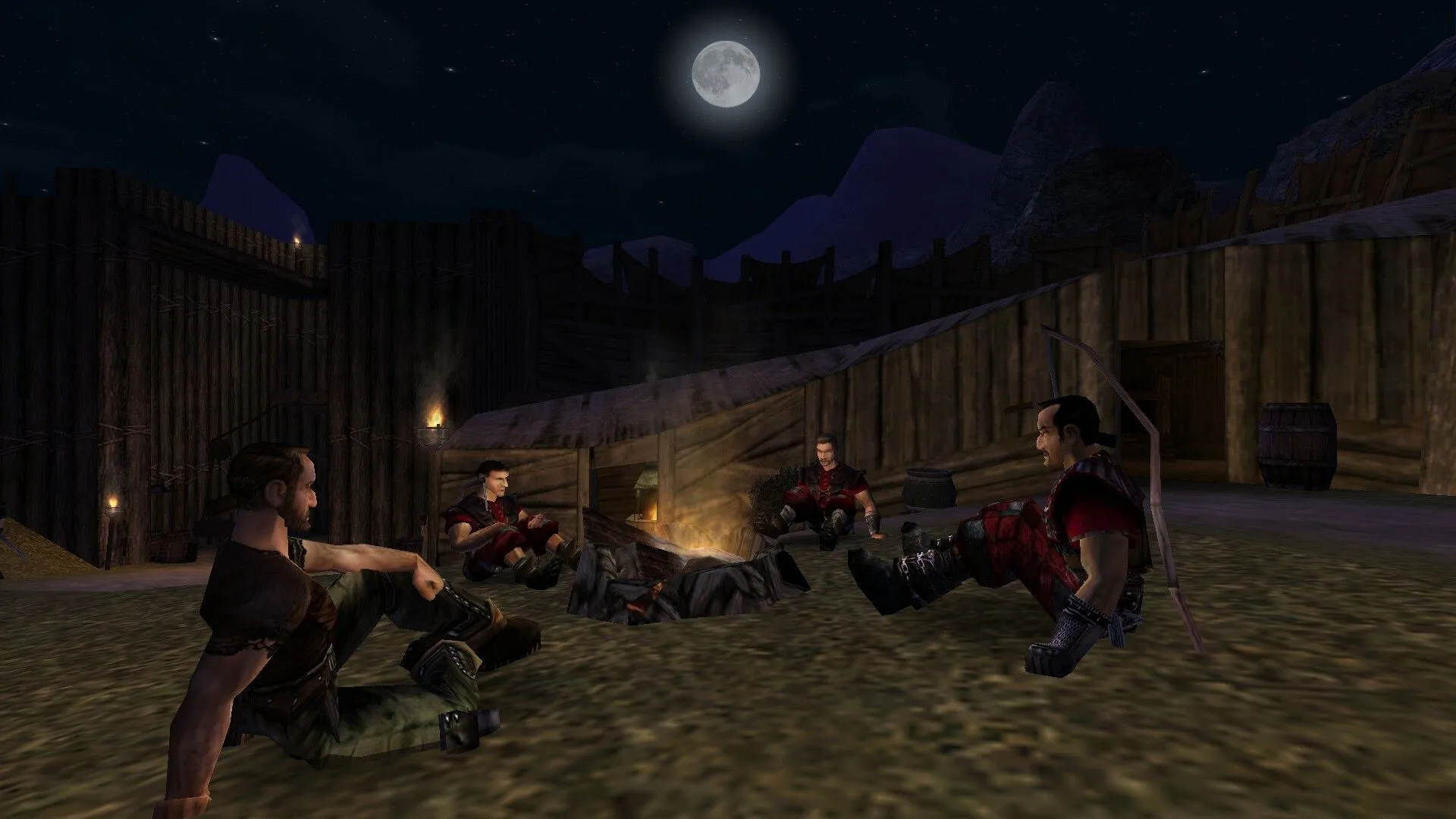 Gothic: Một cảnh chiến đấu trong game, nơi nhân vật chính đang đối mặt với kẻ thù trong thế giới nhà tù khắc nghiệt.
