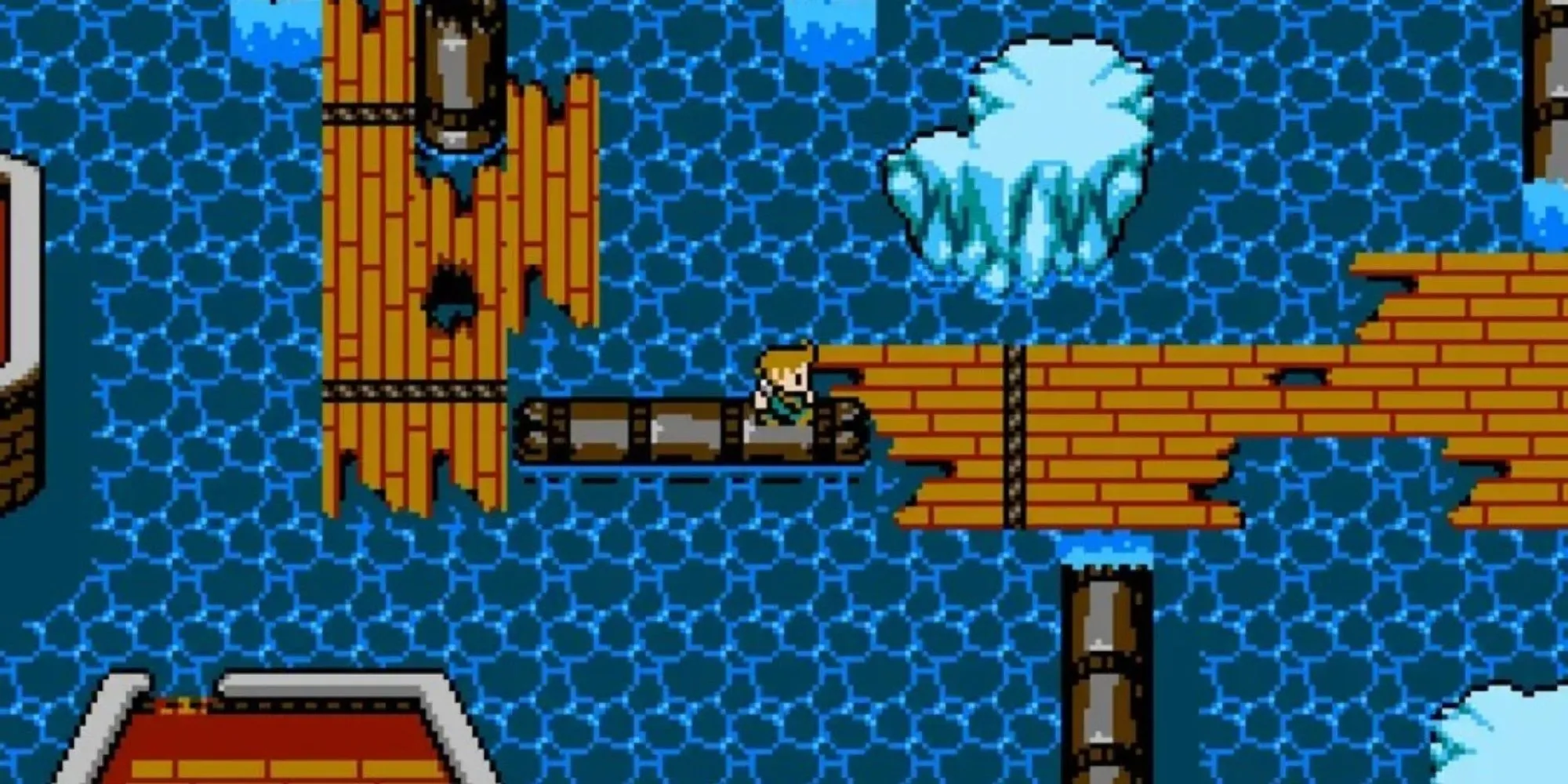 Hình ảnh game 8-Bit Adventures 2 với đồ họa pixel art phong cách 8-bit và 16-bit, hiển thị nhóm nhân vật chiến đấu theo lượt