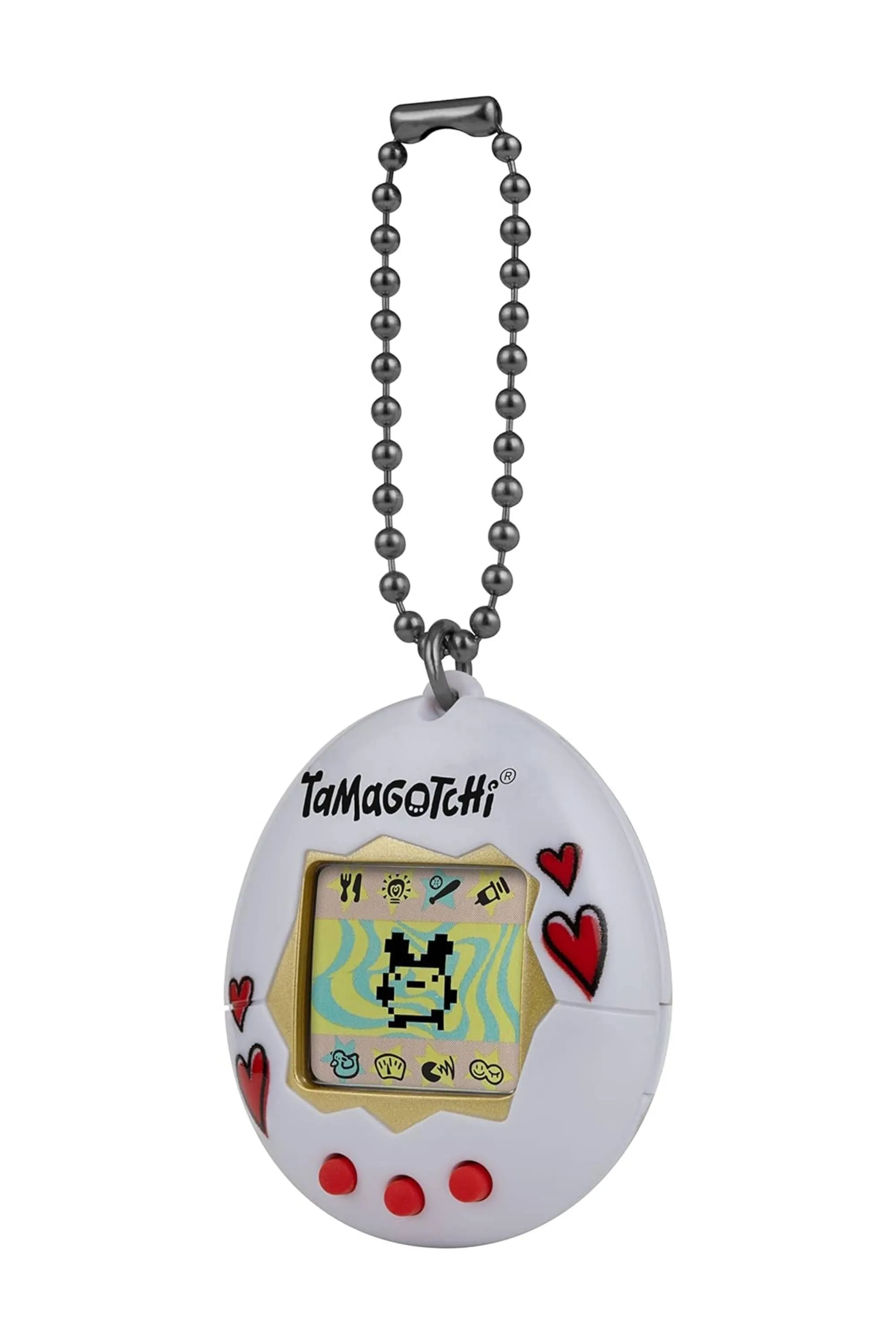 Máy nuôi thú ảo Tamagotchi Original với thiết kế trái tim.