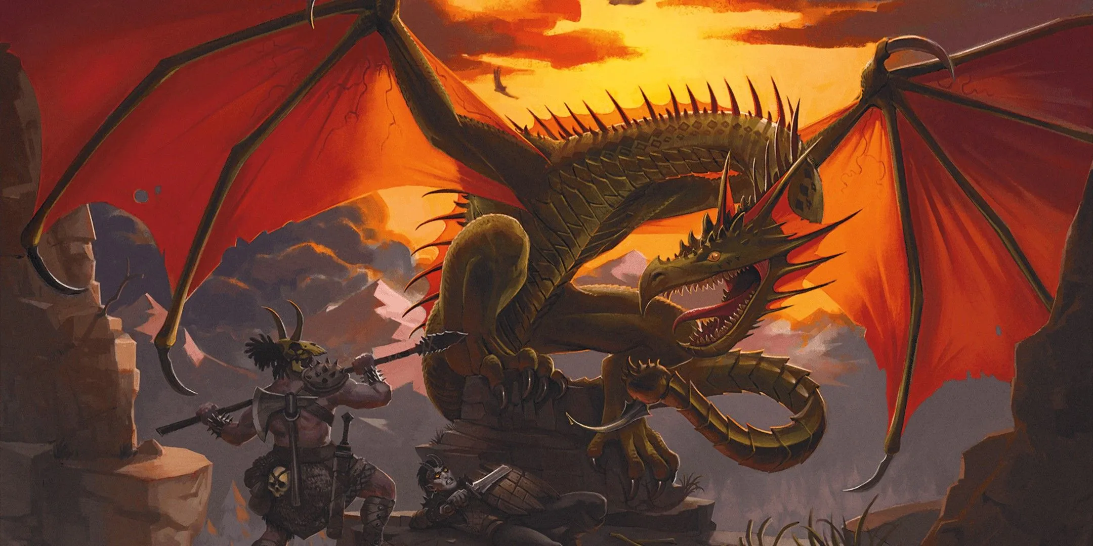 Một nhà thám hiểm D&amp;D đối mặt với một Wyvern, minh họa chi tiết về hình dáng và đặc điểm của quái vật.