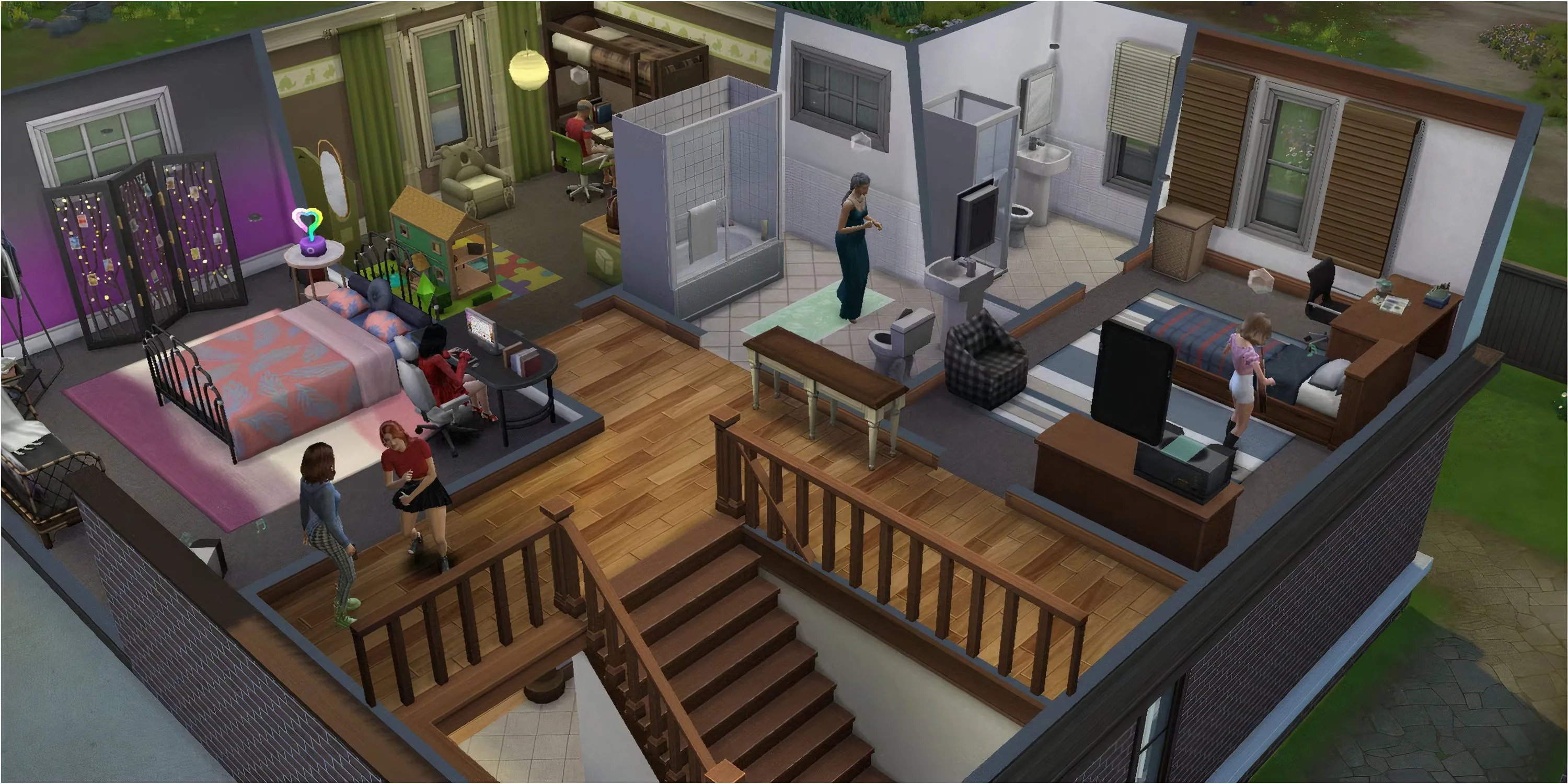 Ngôi nhà BridgeCreek Drive Price Family Residence tại Copperdale, biểu tượng cho cuộc sống học đường trong The Sims 4 High School Years