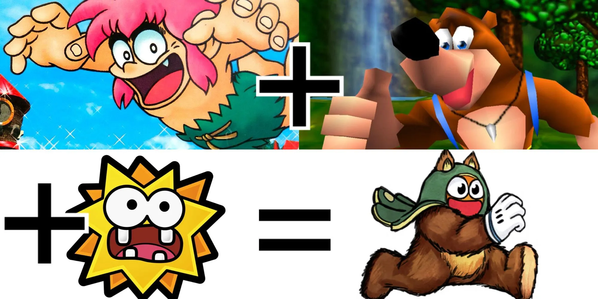 Nhân vật Ruffy và các nguồn cảm hứng Tomba, Banjo, Fuzzy