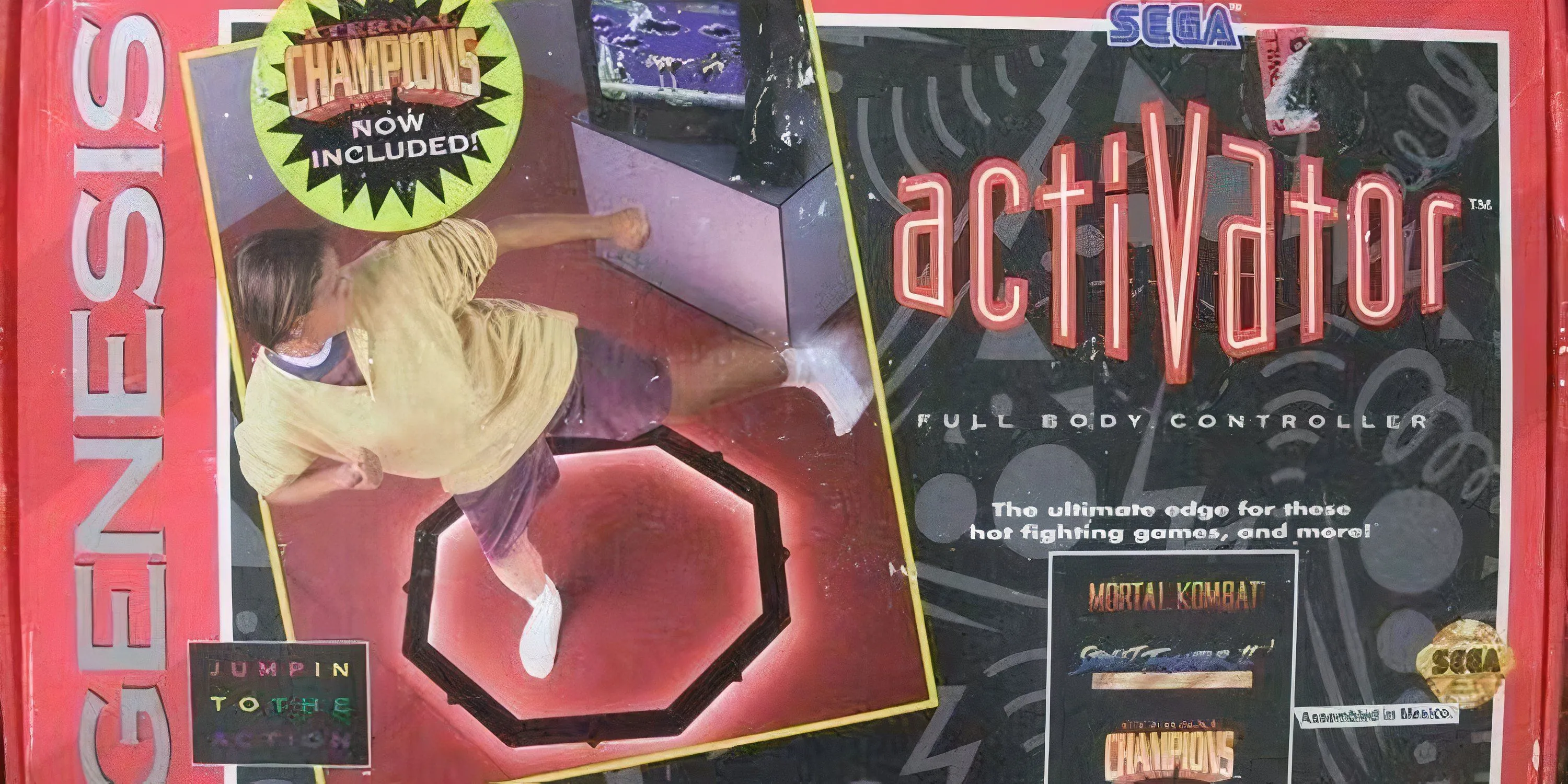 Phụ kiện thảm điều khiển Activator của Sega Genesis, cho phép chơi game bằng chuyển động cơ thể.