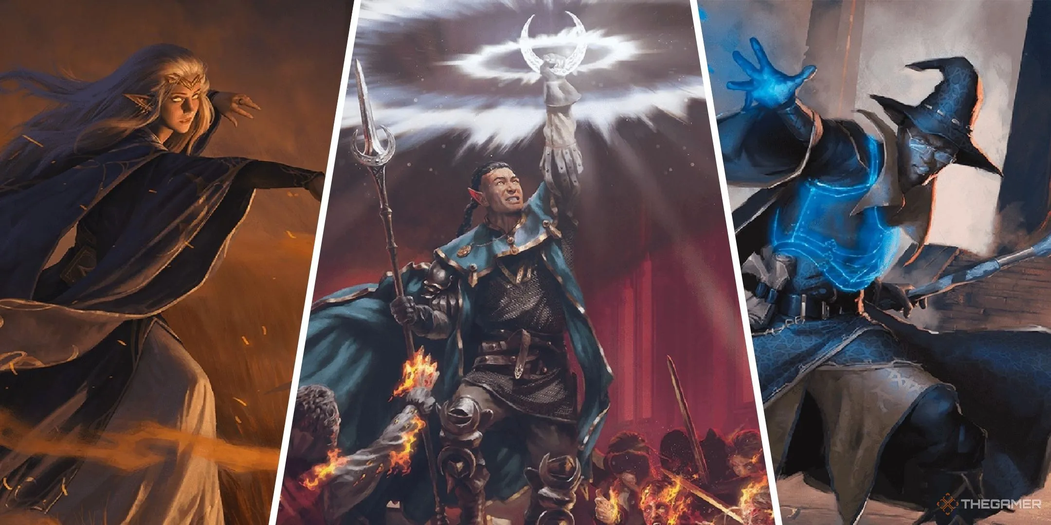 Phù thủy và đồng đội sử dụng phép thuật trong thế giới Dungeons & Dragons.