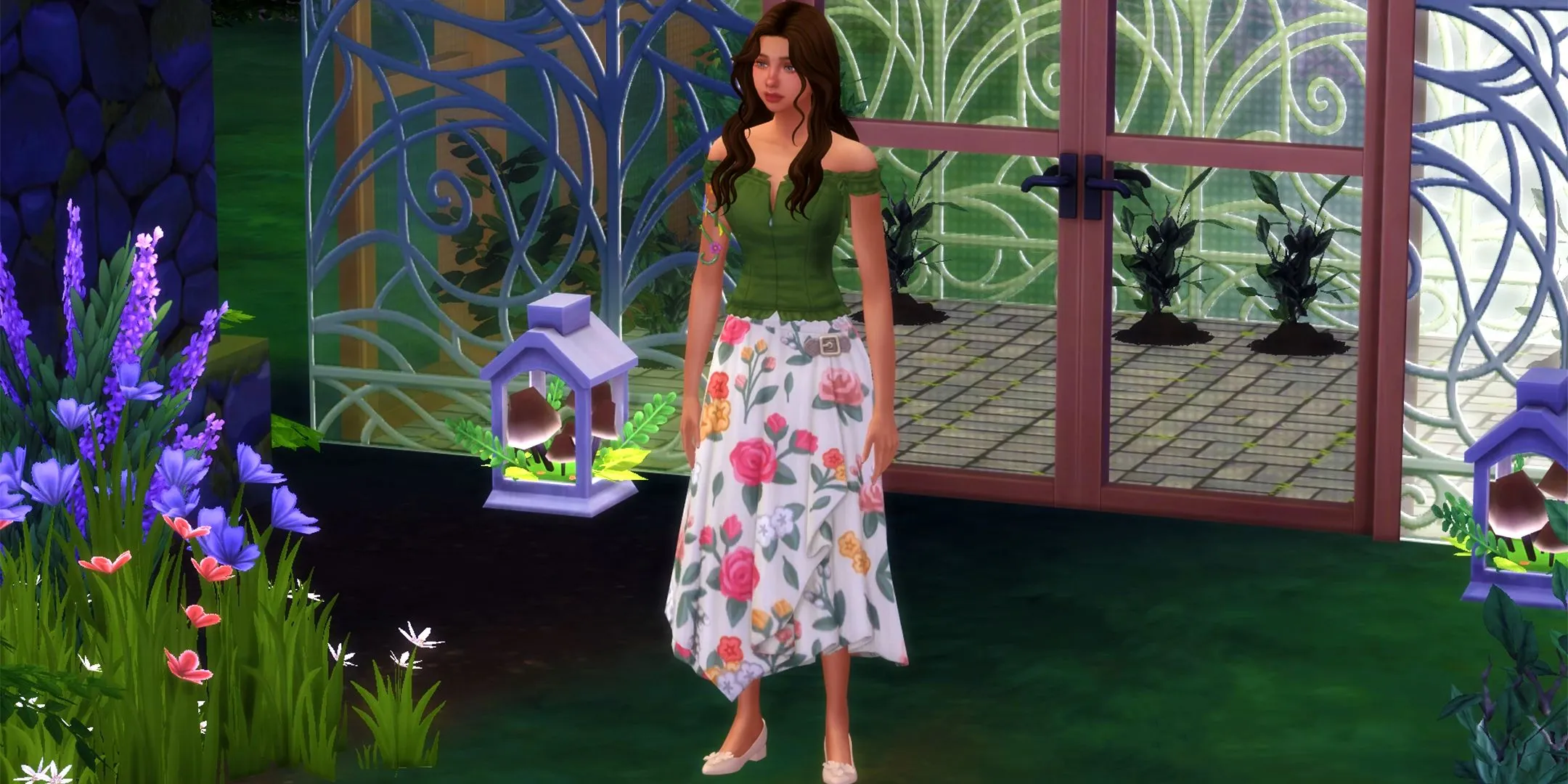 Sims đang khám phá khu rừng Everdew, The Sims 4 Nature Nomad Aspiration