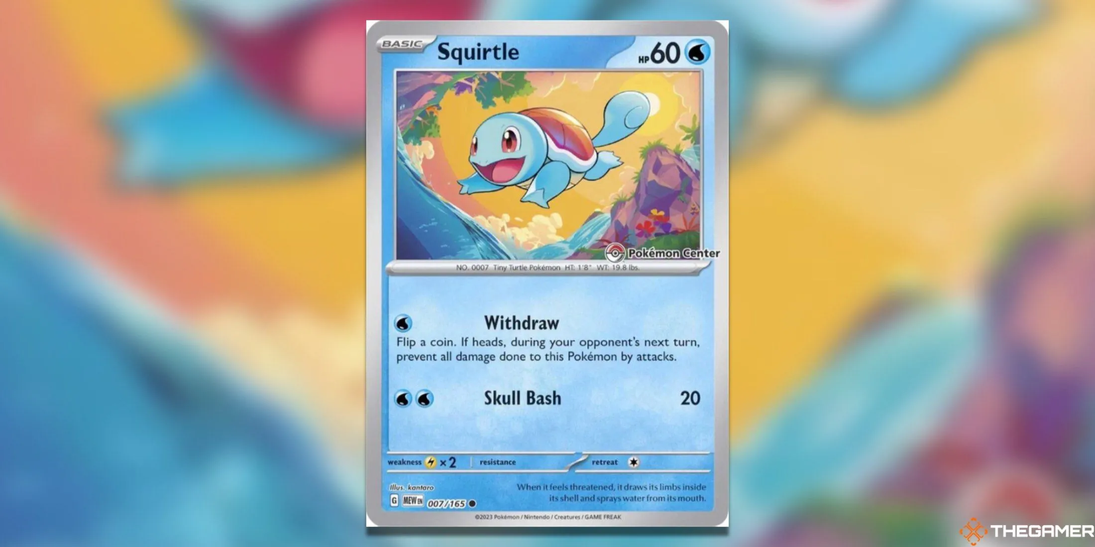 Squirtle, thẻ promo độc quyền từ Pokémon Center, một phần thưởng hiếm có giá trị vượt xa mong đợi.