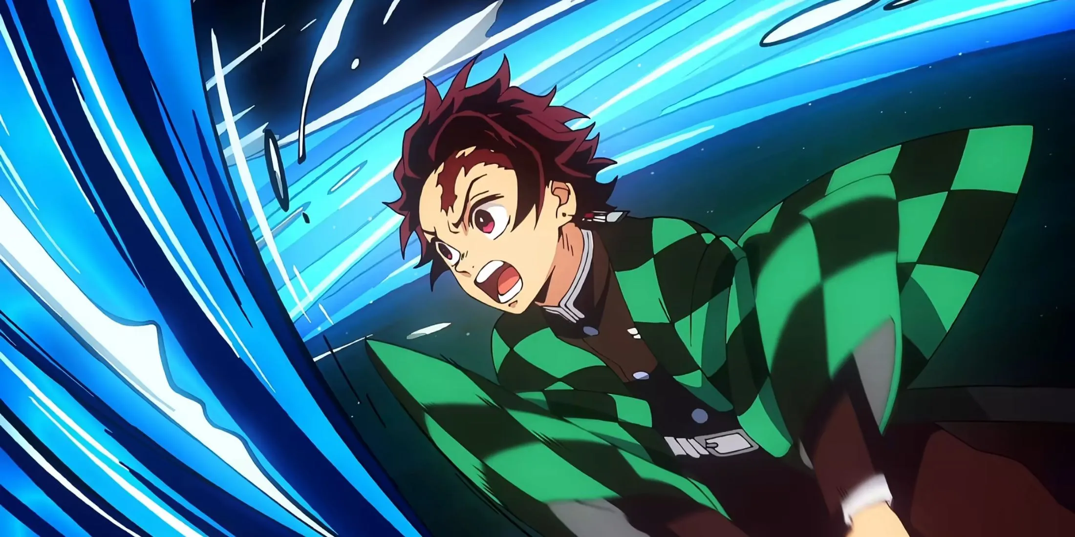 Tanjiro Kamado trong cảnh mở đầu "Demon Slayer: Kimetsu no Yaiba" mùa đầu tiên, biểu tượng cho hành trình diệt quỷ và cứu em gái.