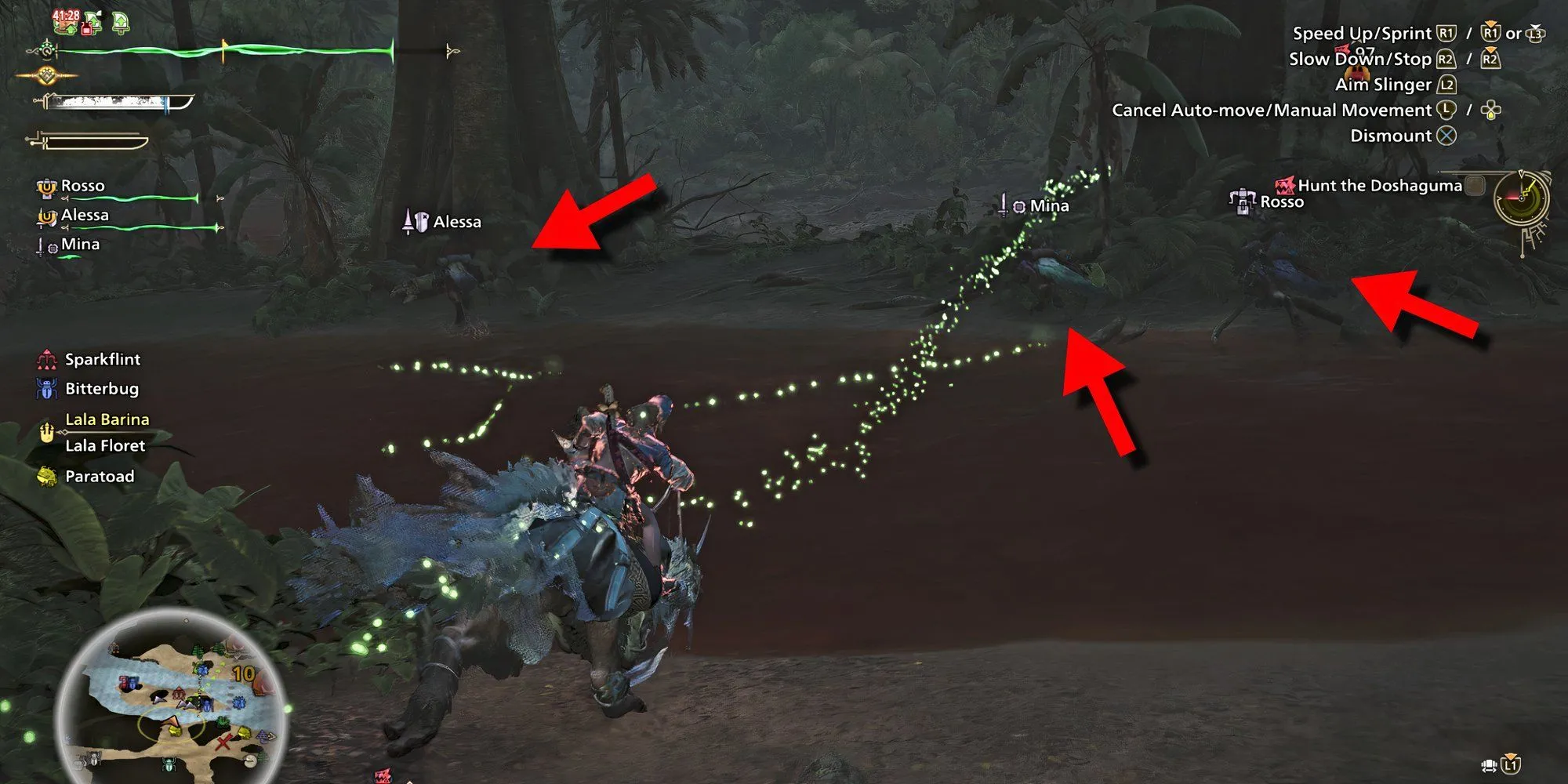 Thợ săn hỗ trợ và Palico cùng tham gia cuộc săn quái vật kịch tính trong Monster Hunter Wilds.