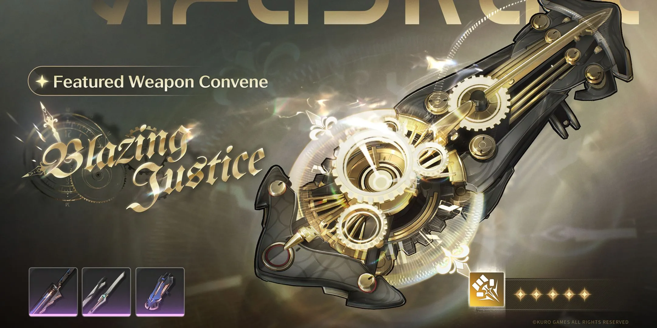 Vũ khí Blazing Justice Wuthering Waves lịch sử banner